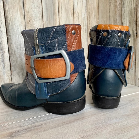 Vintage REWORKED 70’s Boho Cowboy Bootie - Picture 2 of 6